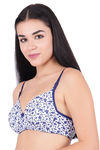Floret Padded Wirefree T-Shirt Bra - White — thumbnail 3