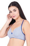 Floret Padded Wirefree T-Shirt Bra - White — thumbnail 3