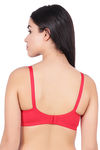 Floret Double Layered Wirefree Minimiser Bra - Red — thumbnail 4