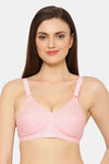 Floret Double Layered Non-Wired 3/4Th Coverage Super Support Bra - Pink — thumbnail 1