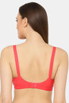Floret Double Layered Non-Wired 3/4Th Coverage Super Support Bra - Tomato — thumbnail 2