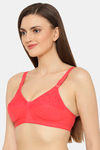 Floret Double Layered Non-Wired 3/4Th Coverage Super Support Bra - Tomato — thumbnail 3