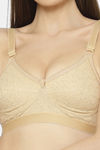 Floret Double Layered Non-Wired Full Coverage Super Support Bra - Skin — thumbnail 4