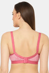 Floret Double Layered Non-Wired Full Coverage Super Support Bra - China Rose — thumbnail 2