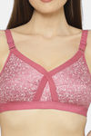 Floret Double Layered Non-Wired Full Coverage Super Support Bra - China Rose — thumbnail 4