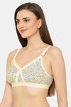 Floret Double Layered Non-Wired Full Coverage Super Support Bra - Lemon — thumbnail 3