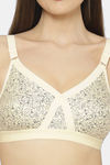 Floret Double Layered Non-Wired Full Coverage Super Support Bra - Lemon — thumbnail 4