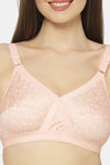 Floret Double Layered Non-Wired Full Coverage Super Support Bra - Rose — thumbnail 4
