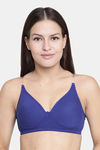 Floret Padded Non-Wired 3/4Th Coverage T-Shirt Bra - Blue — thumbnail 1