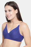Floret Padded Non-Wired 3/4Th Coverage T-Shirt Bra - Blue — thumbnail 3