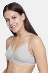 Floret Padded Non-Wired 3/4Th Coverage T-Shirt Bra - Cool Grey — thumbnail 3