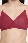 Floret Padded Non-Wired 3/4Th Coverage T-Shirt Bra - Maroon — thumbnail 4