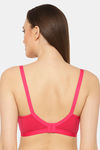 Floret Double Layered Non-Wired 3/4Th Coverage Lace Bra - Magenta — thumbnail 2