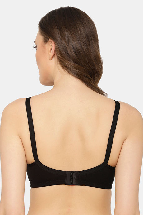 Floret Padded Non-Wired 3/4Th Coverage T-Shirt Bra - Black — image 2
