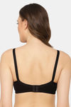 Floret Padded Non-Wired 3/4Th Coverage T-Shirt Bra - Black — thumbnail 2