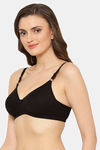 Floret Padded Non-Wired 3/4Th Coverage T-Shirt Bra - Black — thumbnail 3