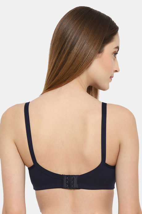 Floret Padded Non Wired 3/4Th Coverage T-Shirt Bra - Navy — image 2