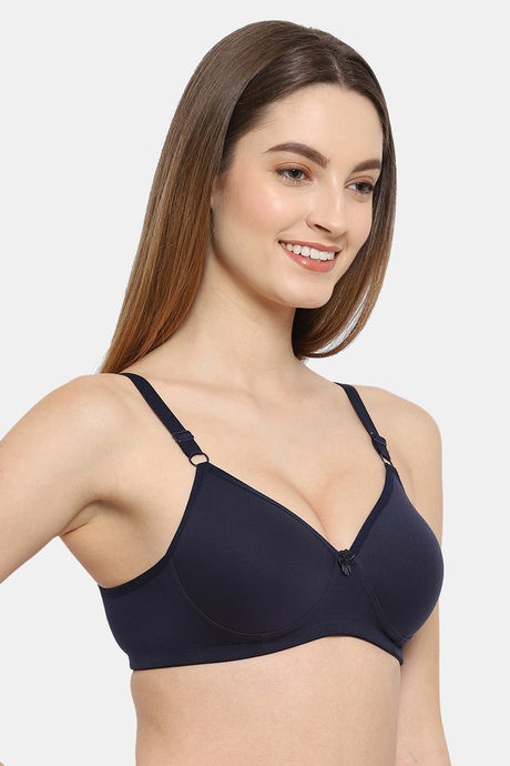 Floret Padded Non Wired 3/4Th Coverage T-Shirt Bra - Navy — image 3