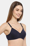 Floret Padded Non Wired 3/4Th Coverage T-Shirt Bra - Navy — thumbnail 3