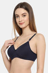 Floret Padded Non Wired 3/4Th Coverage T-Shirt Bra - Navy — thumbnail 4