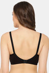 Floret Padded Non-Wired 3/4Th Coverage Push-Up Bra - Black — thumbnail 2