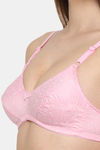 Floret Double Layered  Non Wired Medium Coverage T-Shirt Bra - Pink Pink — thumbnail 6
