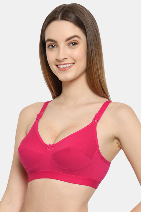 Floret Double Layered  Non Wired 3/4Th Coverage T-Shirt Bra - Magenta Magenta — image 4