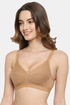 Floret Double Layered  Non Wired 3/4Th Coverage T-Shirt Bra - Nude Tomato — thumbnail 3
