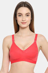Floret Double Layered  Non Wired 3/4Th Coverage T-Shirt Bra - Nude Tomato — thumbnail 6