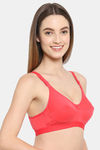 Floret Double Layered  Non Wired 3/4Th Coverage T-Shirt Bra - Nude Tomato — thumbnail 7