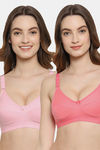 Floret Double Layered  Non Wired 3/4Th Coverage T-Shirt Bra - Rose Pink — thumbnail 1