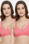 Floret Double Layered  Non Wired 3/4Th Coverage T-Shirt Bra - Rose Rose — thumbnail 1