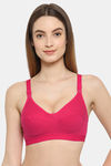 Floret Double Layered  Non Wired 3/4Th Coverage T-Shirt Bra - Skin Magenta — thumbnail 2