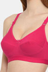 Floret Double Layered  Non Wired 3/4Th Coverage T-Shirt Bra - Skin Magenta — thumbnail 5