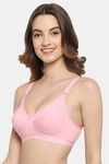 Floret Double Layered  Non Wired 3/4Th Coverage T-Shirt Bra - White Pink — thumbnail 3