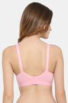 Floret Double Layered  Non Wired 3/4Th Coverage T-Shirt Bra - White Pink — thumbnail 4