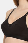 Floret Double Layered  Non Wired 3/4Th Coverage T-Shirt Bra - Skin Black — thumbnail 9
