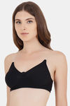 Floret Double Layered  Non Wired 3/4Th Coverage T-Shirt Bra - Black Black — thumbnail 4