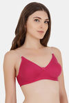 Floret Double Layered  Non Wired 3/4Th Coverage T-Shirt Bra - Blue Magenta — thumbnail 7