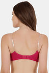 Floret Double Layered  Non Wired 3/4Th Coverage T-Shirt Bra - Blue Magenta — thumbnail 8