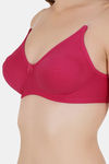 Floret Double Layered  Non Wired 3/4Th Coverage T-Shirt Bra - Blue Magenta — thumbnail 9