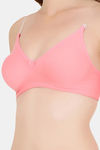 Floret Double Layered  Non Wired 3/4Th Coverage T-Shirt Bra - Blue Rose — thumbnail 9
