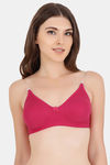 Floret Double Layered  Non Wired 3/4Th Coverage T-Shirt Bra - Magenta Nude — thumbnail 2