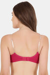 Floret Double Layered  Non Wired 3/4Th Coverage T-Shirt Bra - Magenta Nude — thumbnail 4