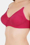 Floret Double Layered  Non Wired 3/4Th Coverage T-Shirt Bra - Magenta Nude — thumbnail 5
