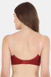 Floret Double Layered  Non Wired 3/4Th Coverage T-Shirt Bra - Maroon Cool Grey — thumbnail 8