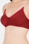 Floret Double Layered  Non Wired 3/4Th Coverage T-Shirt Bra - Maroon Cool Grey — thumbnail 9