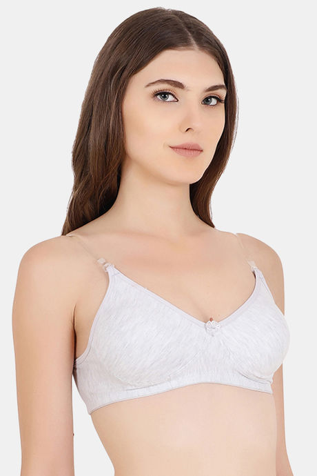 Floret Double Layered  Non Wired 3/4Th Coverage T-Shirt Bra - Nude Cool Grey — image 3