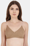 Floret Double Layered  Non Wired 3/4Th Coverage T-Shirt Bra - Nude Cool Grey — thumbnail 6