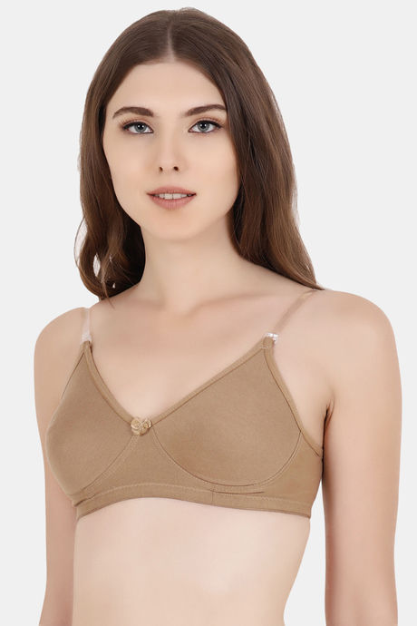 Floret Double Layered  Non Wired 3/4Th Coverage T-Shirt Bra - Nude Cool Grey — image 7